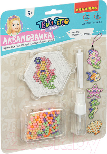 Изображение товара Развивающая игра Bondibon Аквамозаика. Нежные оттенки / ВВ4979