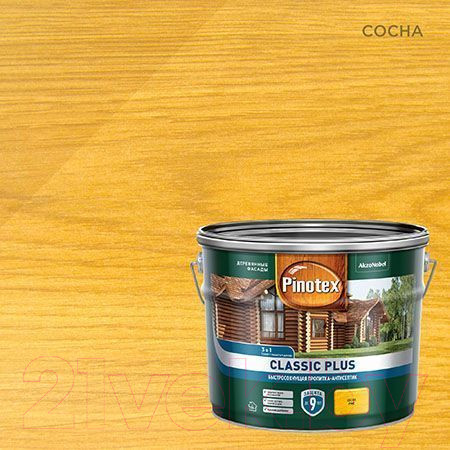 Изображение товара Антисептик для древесины Pinotex Classic Plus 3в1 (900мл, сосна)