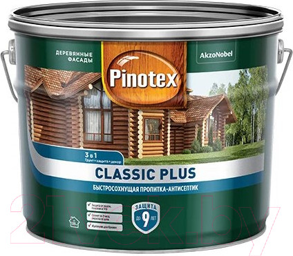 Изображение товара Антисептик для древесины Pinotex Classic Plus 3в1 (2.5л, сосна)