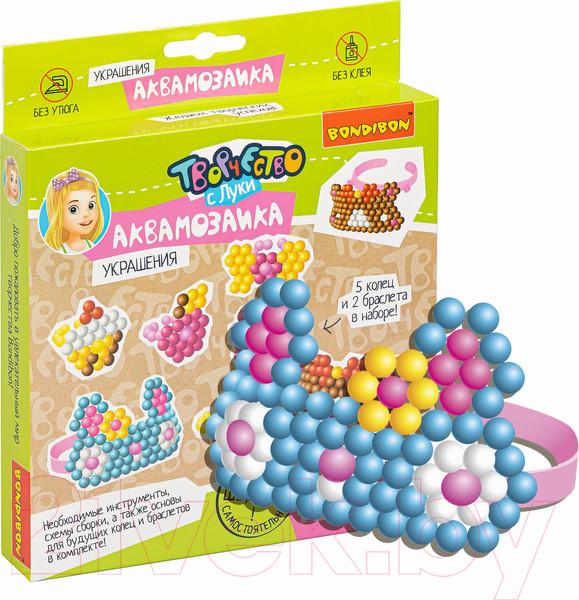 Изображение товара Развивающая игра Bondibon Аквамозаика. Украшения / ВВ4981