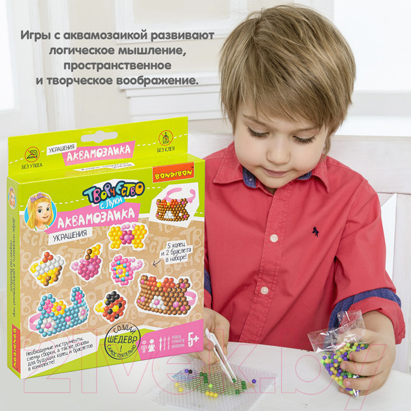 Изображение товара Развивающая игра Bondibon Аквамозаика. Украшения / ВВ4981
