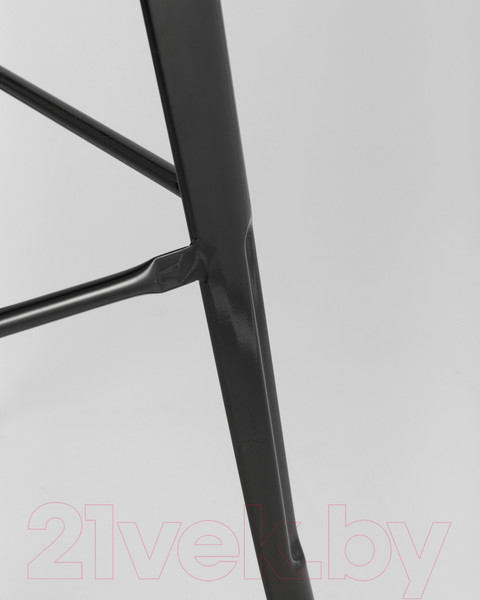 Изображение товара Стул барный Stool Group Tolix Wood со спинкой / YD-H765E-W LG-01 (черный глянцевый/темное дерево)