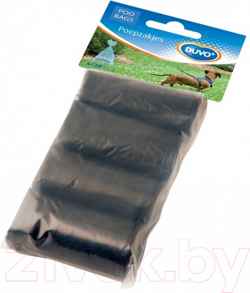 Изображение товара Пакеты для выгула собак Duvo Plus 311330/DV (4x20шт, черный)