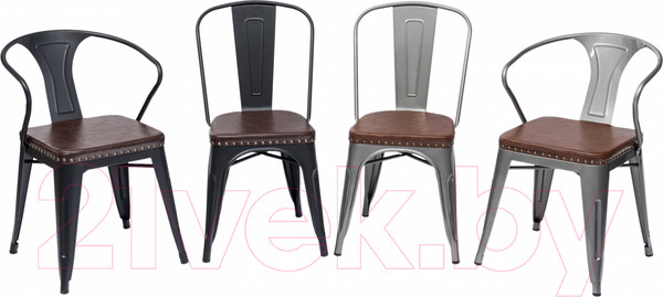 Изображение товара Стул Stool Group Tolix Soft / LF818C Grey 7083/PU7002 (серебристый)