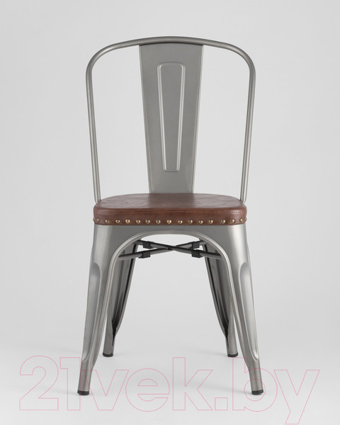 Изображение товара Стул Stool Group Tolix Soft / LF818C Grey 7083/PU7002 (серебристый)