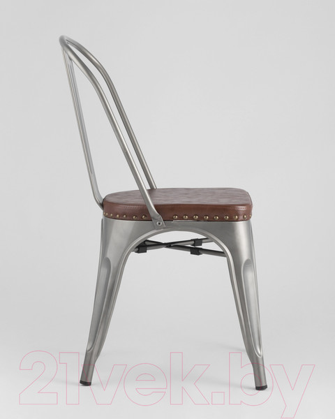 Изображение товара Стул Stool Group Tolix Soft / LF818C Grey 7083/PU7002 (серебристый)