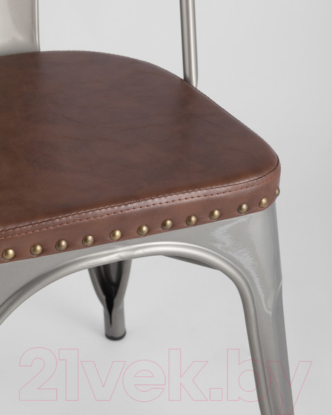 Изображение товара Стул Stool Group Tolix Soft / LF818C Grey 7083/PU7002 (серебристый)