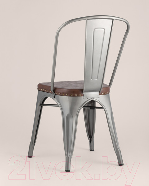 Изображение товара Стул Stool Group Tolix Soft / LF818C Grey 7083/PU7002 (серебристый)