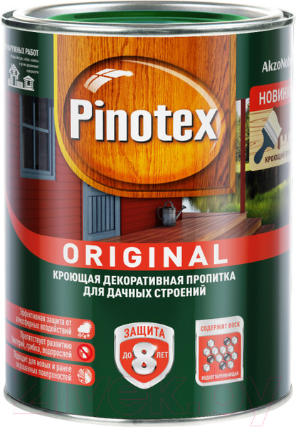 Изображение товара Пропитка для дерева Pinotex Original BW база (900мл)