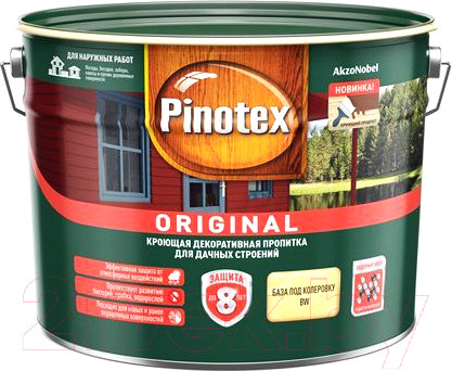 Изображение товара Пропитка для дерева Pinotex Original BW база (9л)