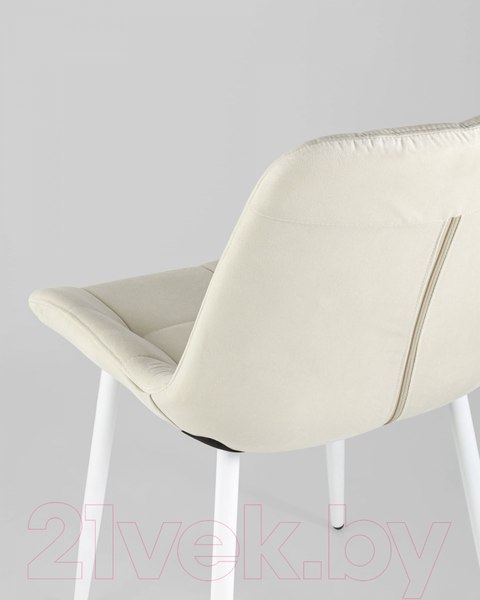 Изображение товара Стул Stool Group Флекс / AV 405-N01-02 (светло-бежевый/белые ножки)