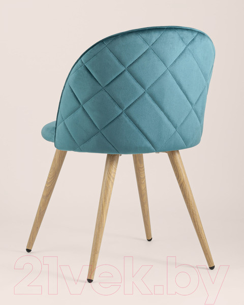 Изображение товара Стул Stool Group Лион / DC-69030A HLR-60 (велюр с ромбами/аквамарин)