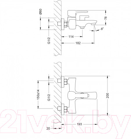 Изображение товара Смеситель LEMARK Evitta LM0514C