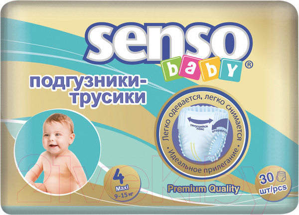 Изображение товара Подгузники-трусики детские Senso Baby Maxi 4 (30шт)