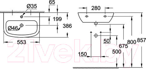 Изображение товара Умывальник GROHE Bau Ceramic 39440000