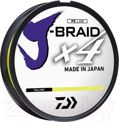 Изображение товара Леска плетеная Daiwa J-Braid X4 0.07мм 135м / 12740-007 (желтый)