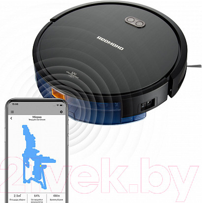 Изображение товара Робот-пылесос Redmond RV-R650S (черный)