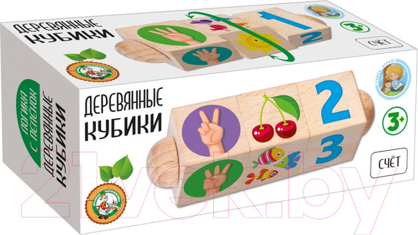 Изображение товара Развивающая игра Десятое королевство Кубики на оси. Счет / 02960