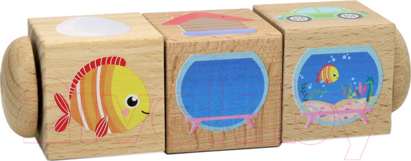 Изображение товара Развивающая игра Десятое королевство Кубики на оси. Часть и целое / 02956