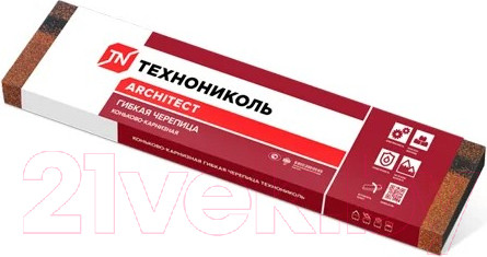Изображение товара Черепица коньково-карнизная Технониколь Коричневый микс (упаковка)