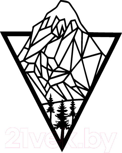 Изображение товара Декор настенный Arthata Горный пик 75x60-B / 047-1 (черный)