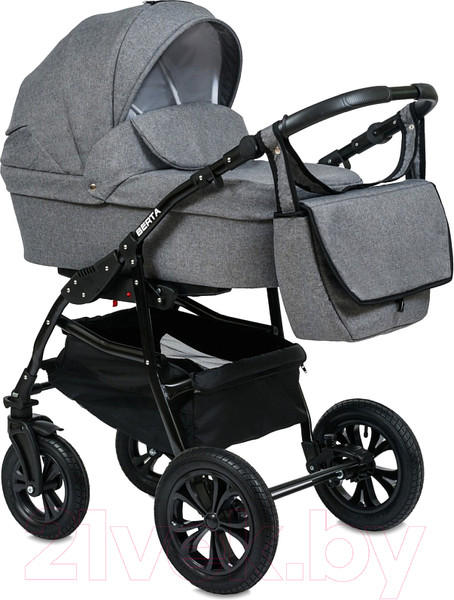 Изображение товара Детская универсальная коляска Alis Berta F 3 в 1 (Be 02, темно-серый)