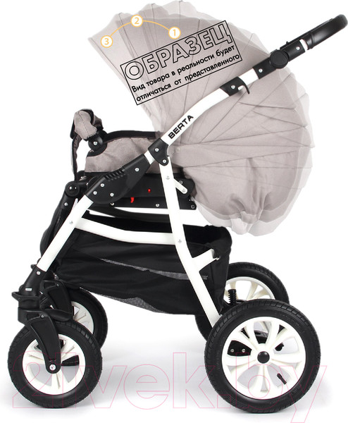 Изображение товара Детская универсальная коляска Alis Berta F 3 в 1 (Be 11, светло-коричневый)