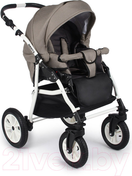 Изображение товара Детская универсальная коляска Alis Berta F 3 в 1 (Be 11, светло-коричневый)