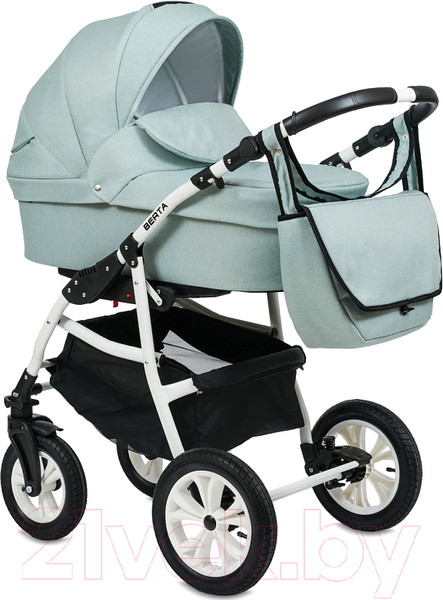 Изображение товара Детская универсальная коляска Alis Berta F 3 в 1 (Be 08, шалфей)