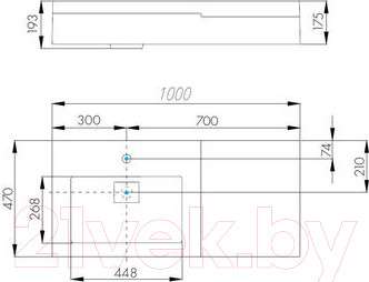 Изображение товара Тумба с умывальником Акватон Сакура 100 (1A2349K1SKW80)