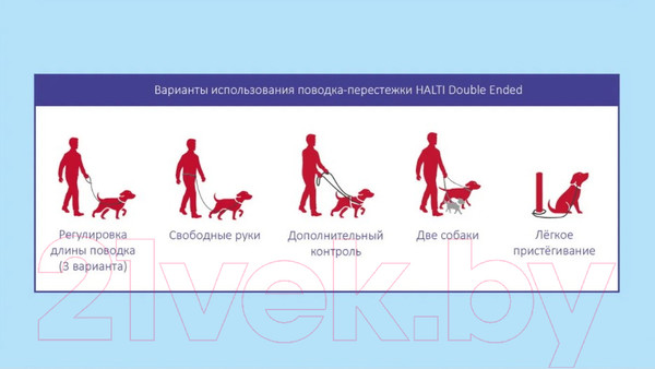 Изображение товара Поводок Halti Double Ended 63248/COA (L, черный)