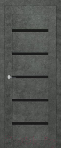 Изображение товара Дверь межкомнатная Stark ST8 ДО 90x200 (бетон темный/черный лак)