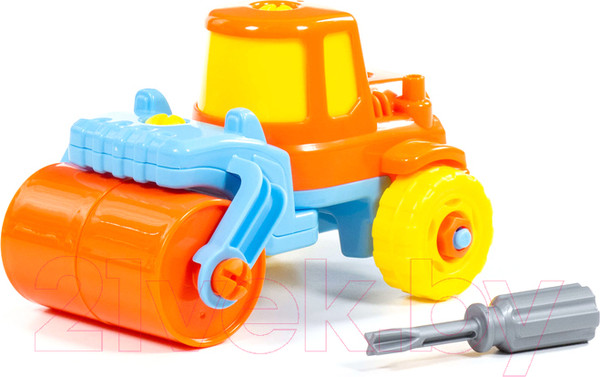 Изображение товара Игрушка-конструктор Полесье Дорожный каток / 77776 (18эл)