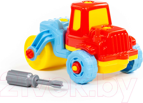 Изображение товара Игрушка-конструктор Полесье Дорожный каток / 77776 (18эл)