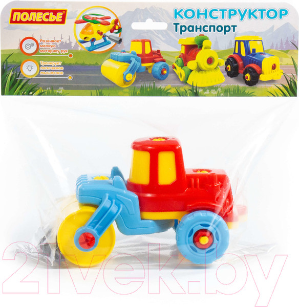 Изображение товара Игрушка-конструктор Полесье Дорожный каток / 77776 (18эл)