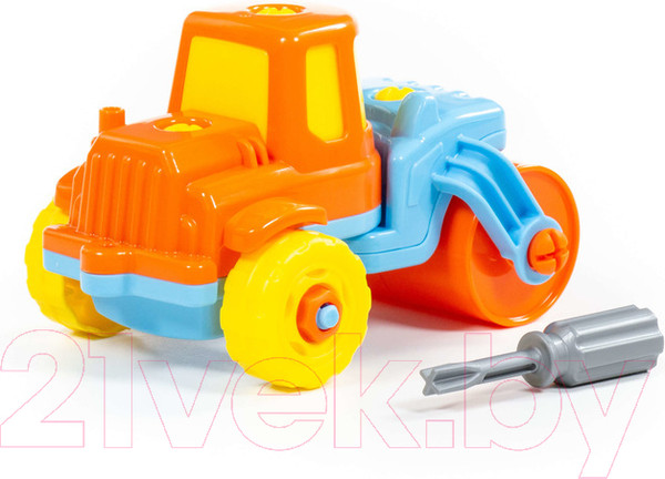 Изображение товара Игрушка-конструктор Полесье Дорожный каток / 77776 (18эл)