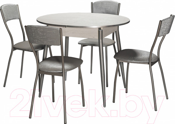 Изображение товара Обеденный стол Древпром Сириус М61 (самерсет/опоры прямые металлик)