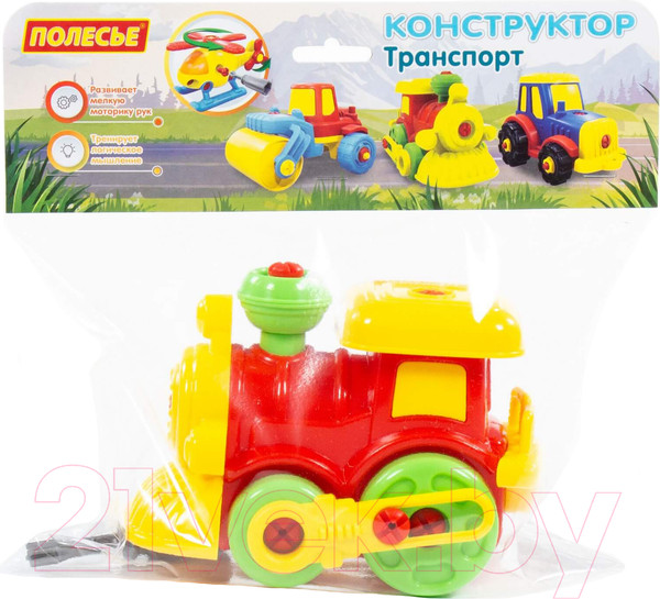 Изображение товара Конструктор Полесье Паровозик / 77134 (25эл)