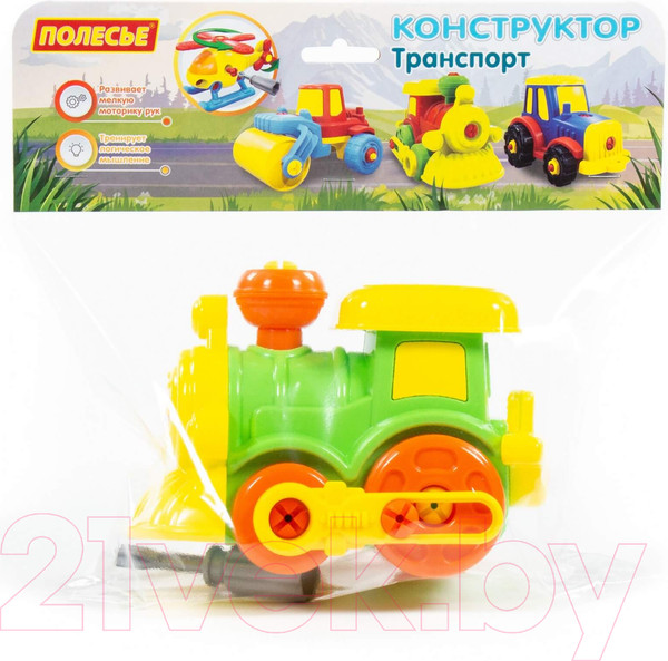 Изображение товара Конструктор Полесье Паровозик / 77134 (25эл)