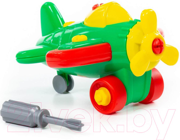 Изображение товара Игрушка-конструктор Полесье Самолет / 77110 (19эл)