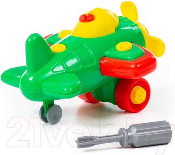 Изображение товара Игрушка-конструктор Полесье Самолет / 77110 (19эл)