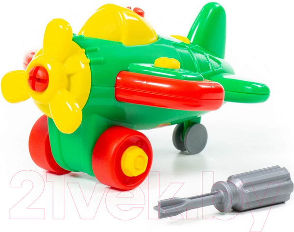 Изображение товара Игрушка-конструктор Полесье Самолет / 77110 (19эл)
