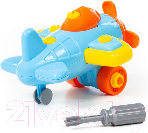 Изображение товара Игрушка-конструктор Полесье Самолет / 77110 (19эл)