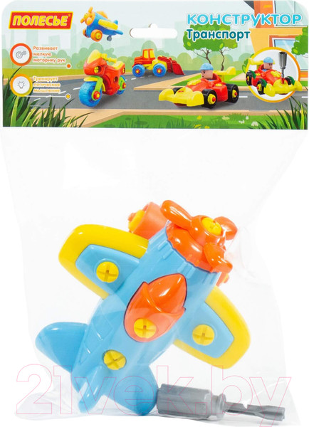 Изображение товара Игрушка-конструктор Полесье Самолет / 77110 (19эл)