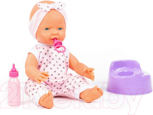 Изображение товара Пупс с аксессуарами Полесье Веселый с соской, бутылочкой и горшком / 86747