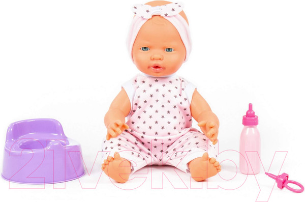 Изображение товара Пупс с аксессуарами Полесье Веселый с соской, бутылочкой и горшком / 86747