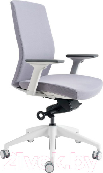 Изображение товара Кресло офисное Bestuhl J2 White Pl без подголовника с подлокотником (серая ткань)