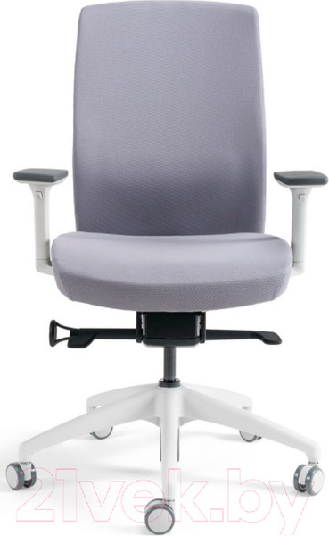 Изображение товара Кресло офисное Bestuhl J2 White Pl без подголовника с подлокотником (серая ткань)