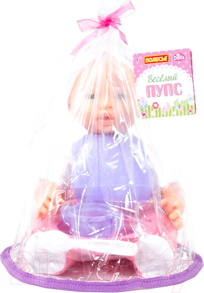 Изображение товара Пупс с аксессуарами Полесье Веселый с соской и набором для кормления / 86754