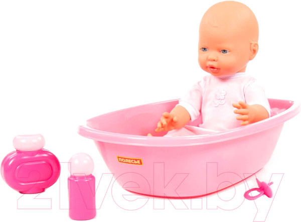 Изображение товара Пупс с аксессуарами Полесье Веселый с соской и набором для купания / 86778